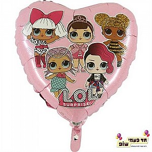 בלון מיילר 18 אינץ' לול לב (ללא הליום) בלון מיילר 18 אינץ' לול לב (ללא הליום)