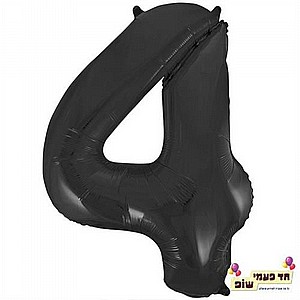 בלון 34 אינץ' 4 שחור (ללא הליום) בלון 34 אינץ' 4 שחור (ללא הליום)