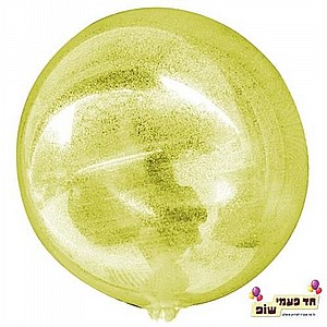 בלון 24 אינץ' שקוף נצנץ זהב (ללא הליום) בלון 24 אינץ' שקוף נצנץ זהב (ללא הליום)