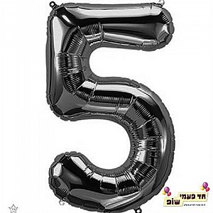 בלון 34 אינץ' 5 שחור (ללא הליום) בלון 34 אינץ' 5 שחור (ללא הליום)