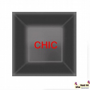 צלחת שיק שחור גדול צלחת שיק שחור גדול