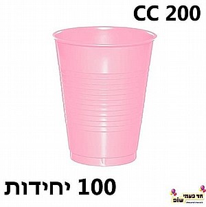 100 כוסות צבעוניות ורוד 100 כוסות צבעוניות ורוד