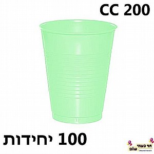 100 כוסות צבעוניות ירוק 100 כוסות צבעוניות ירוק