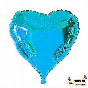 בלון לב 18 אינץ' תכלת (ללא הליום) בלון לב 18 אינץ' תכלת (ללא הליום)
