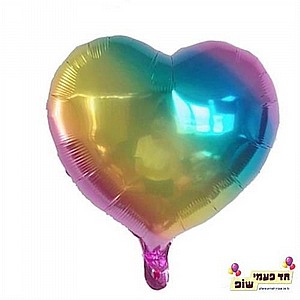 בלון לב 18 אינץ' צבעוני (ללא הליום) בלון לב 18 אינץ' צבעוני (ללא הליום)