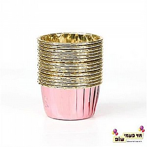 מארז כוסות מאפינס זהב ורוד מארז כוסות מאפינס זהב ורוד