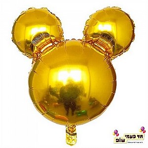 בלון 18 אינץ' מיקי ראש זהב (ללא הליום) בלון 18 אינץ' מיקי ראש זהב (ללא הליום)