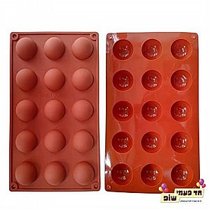 תבנית סיליקון חצאי עיגול קטנים תבנית סיליקון חצאי עיגול קטנים