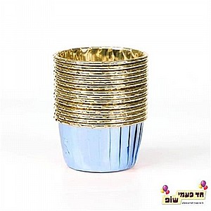 מארז כוסות מאפינס זהב תכלת מארז כוסות מאפינס זהב תכלת