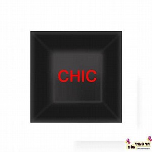 צלחת שיק שחור קטנה צלחת שיק שחור קטנה