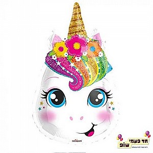 בלון מיילר 18 אינץ' חד קרן ראש (ללא הליום) בלון מיילר 18 אינץ' חד קרן ראש (ללא הליום)