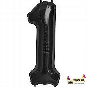 בלון 34 אינץ' 1 שחור (ללא הליום) בלון 34 אינץ' 1 שחור (ללא הליום)